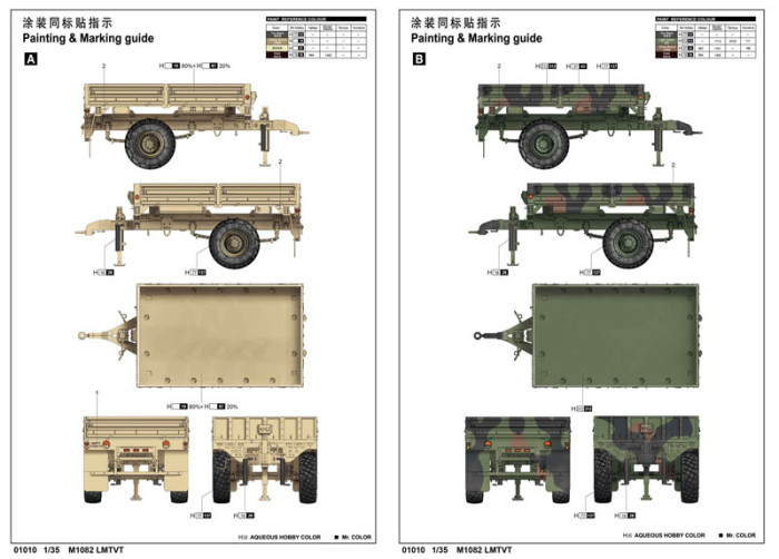 Trumpeter 01010 1/35 Scale M1082 LMTVT Plastic Military Assembly Model Building Kits