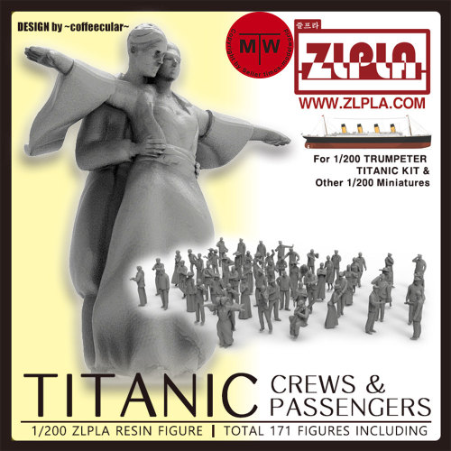 1/200 Scale Titanic Crews and Passengers 171 Resin Figures Assembly Model Kits for Trumpeter 03713 Ship Model or Other 1/200 Miniatures
