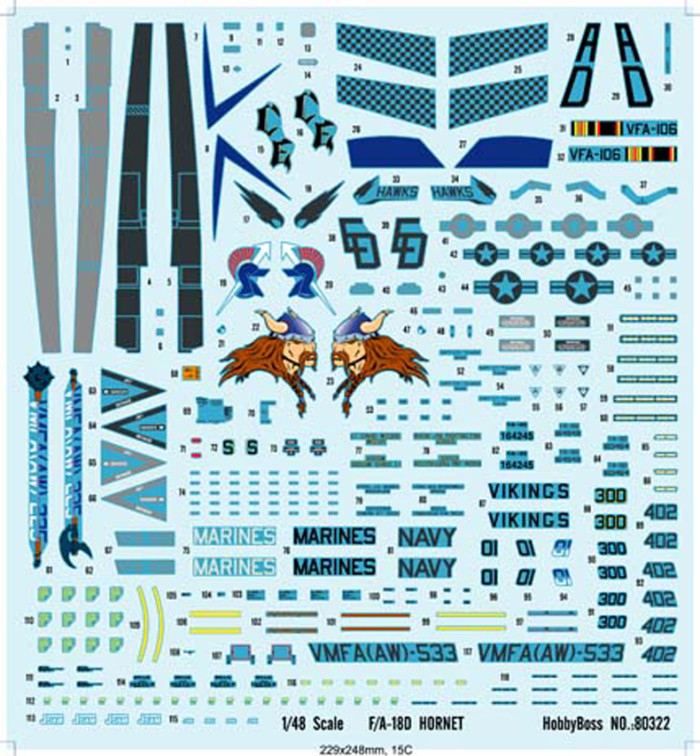 HobbyBoss 80322 1/48 Scale F/A-18D Hornet Fighter/Attack Aircraft Military Plastic Assembly Model Kits