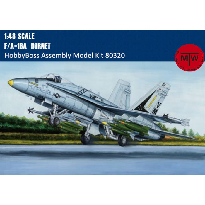 HobbyBoss 80320 1/48 Scale F/A-18A Hornet Fighter/Attack Aircraft Plastic Assembly Model Kits