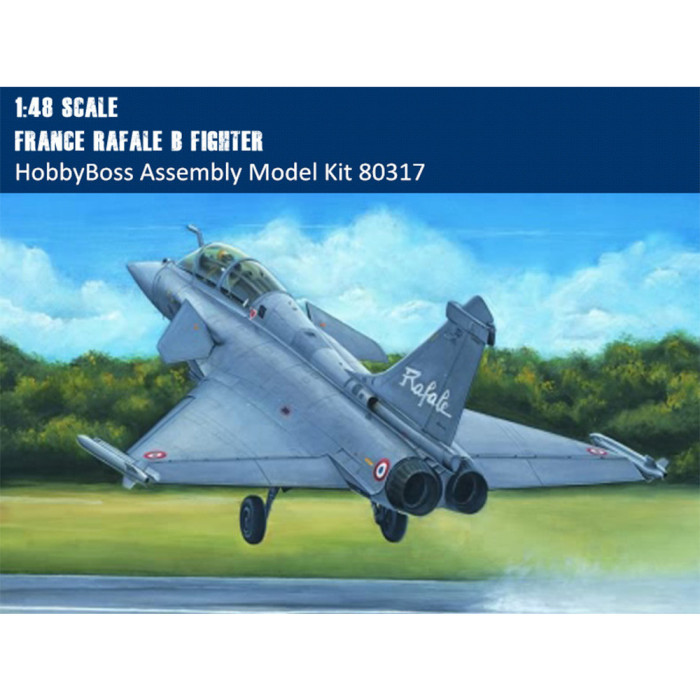 HobbyBoss 80317 1/48 Scale France Rafale B Fighter Military Plastic Assembly Aircraft Model Kits