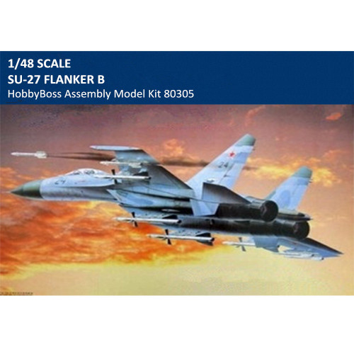 MiniHobby 80305 1/48 Scale Su-27 Flanker B Military Plastic Aircraft Assembly Model Kits