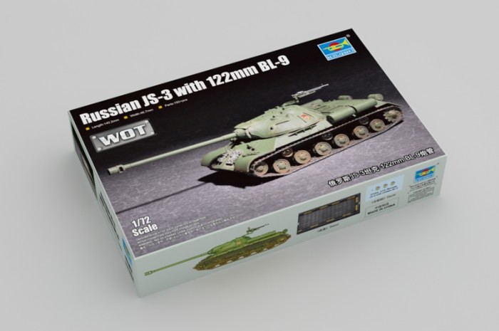 Trumpeter 07163 1/72 Scale Russian JS-3 with 122mm BL-9 Plastic Tank Assembly Model Kits