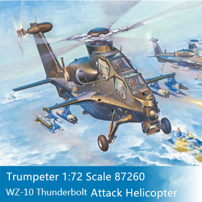 HobbyBoss 87260 1/72 Scale Chinese PLA WZ-10 Thunderbolt Attack Helicopter Aircraft Assembly Model Kits