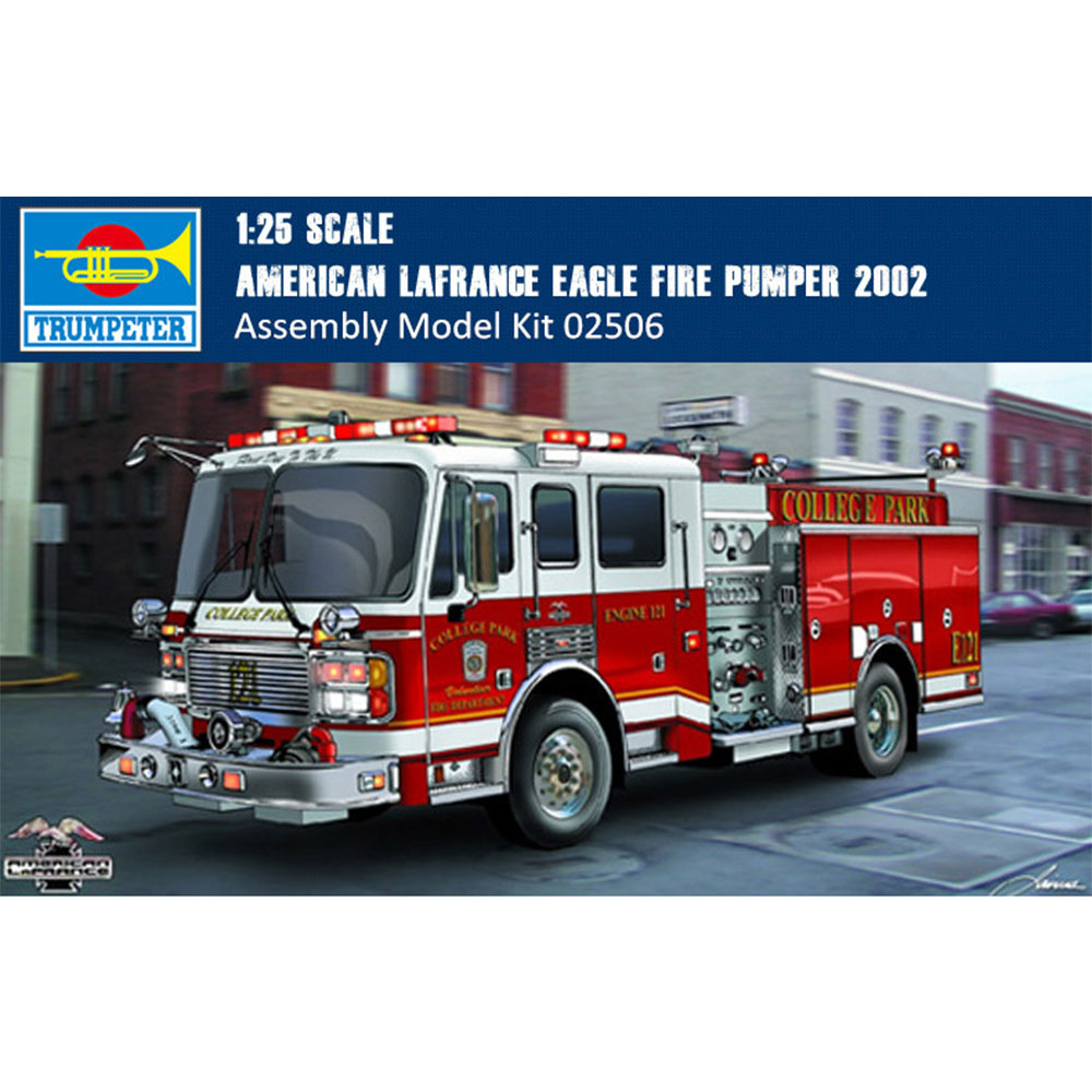 Trumpeter 1/25 2002 American LaFrance Eagle Fire Pumper Truck Trp2506 for sale online 