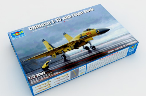 Trumpeter 01670 1/72 Scale Chinese J-15 with Flight Deck Military Plastic Aircraft Assembly Model Kits