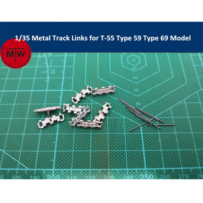1/35 Scale Metal Track Links for T-55 Type 59 Type 69 Tank Model w/metal pin SX35008