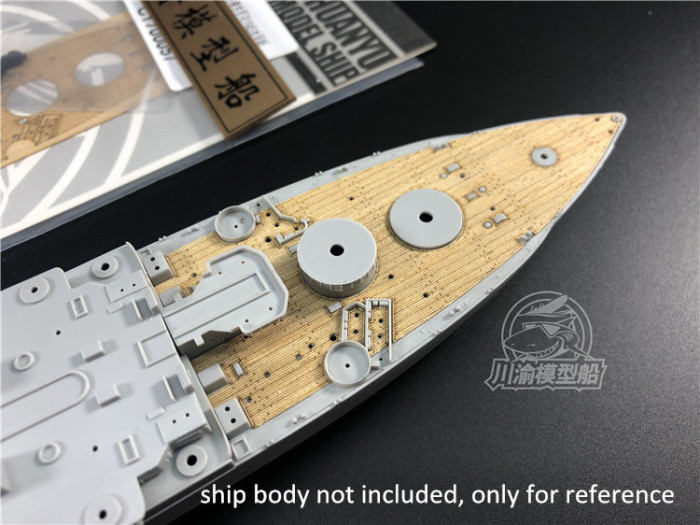 1/700 Scale Wooden Deck for Trumpeter 05772 USS West Virginia BB-48 1945 Battleship Model Kit CY700057