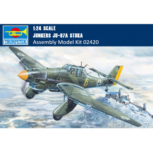 Trumpeter 02420 1/24 Scale Junkers Ju-87A Stuka Dive Bomber Military Plastic Aircraft Assembly Model Kit