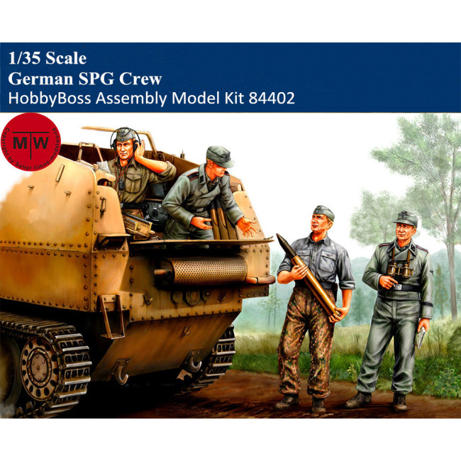 HobbyBoss 84402 1/35 Scale German SPG Crew Soldier Figures Military Plastic Assembly Model Kits