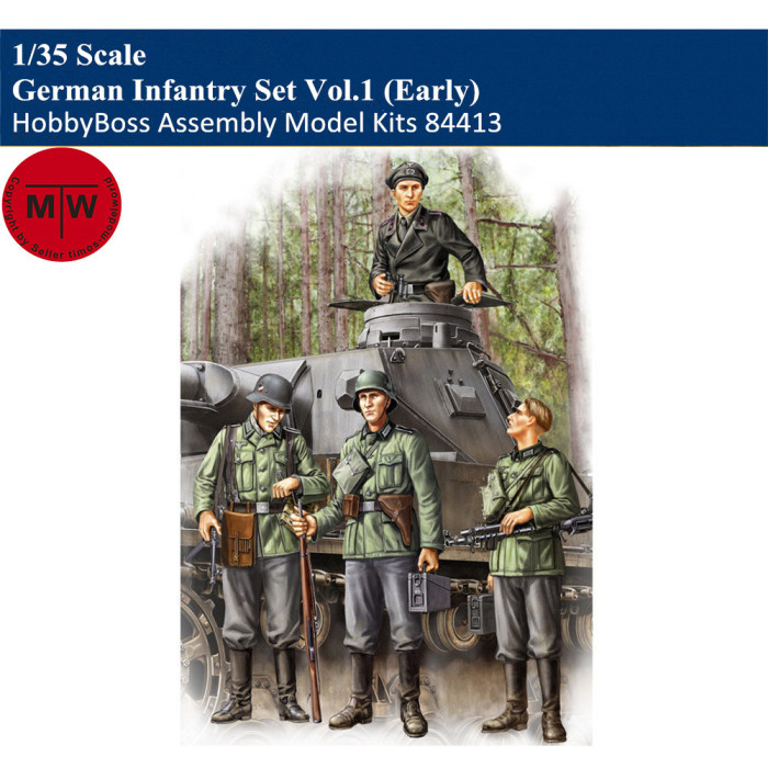 HobbyBoss 84413 1/35 Scale German Infantry Set Vol.1 Early Soldier Figures Military Plastic Assembly Model Kits