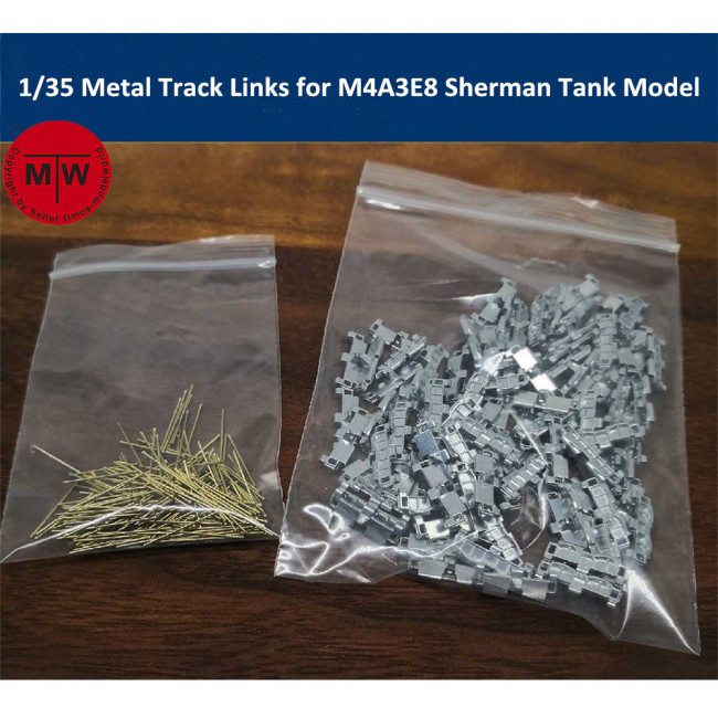 1/35 Scale Metal Track Links for M4A3E8 Sherman Tank Model w/metal pin Need Assemble SX35019