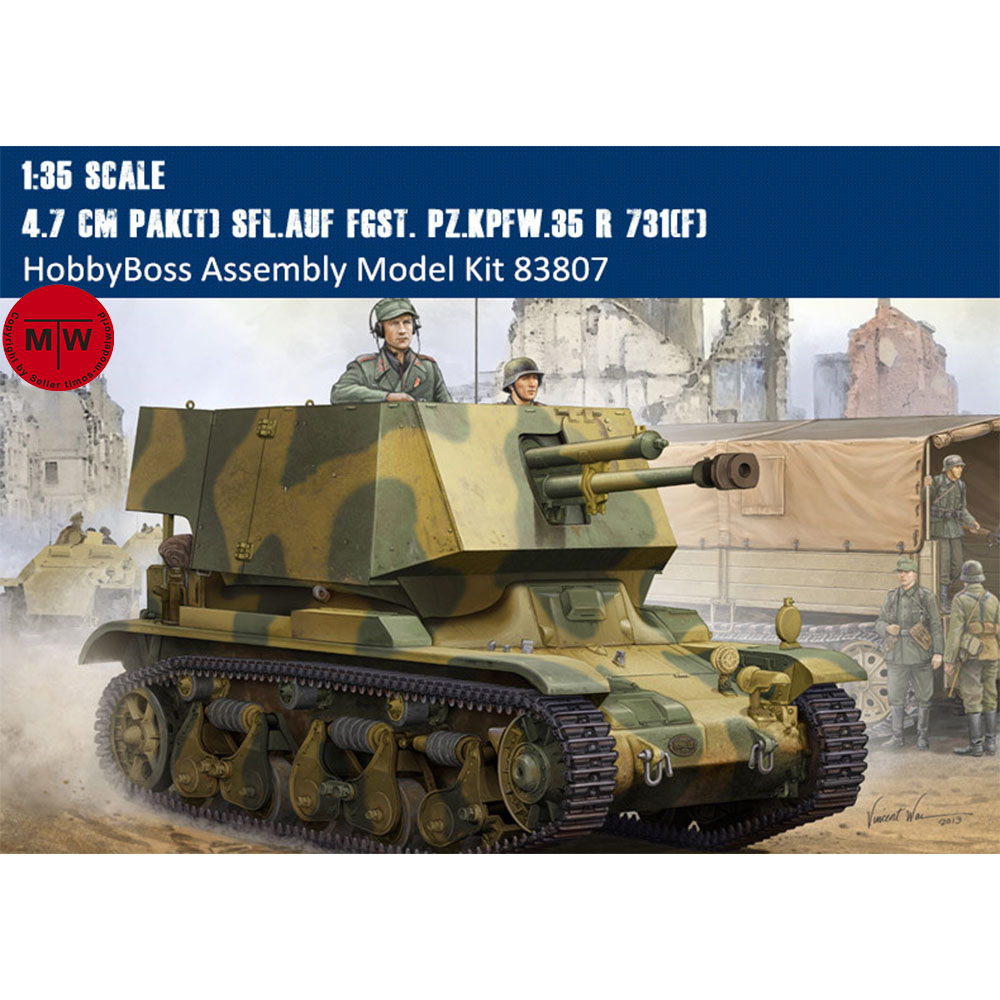 US$ 41.99 - HobbyBoss 83807 1/35 Scale 4.7 cm Pak(t) Sfl.auf Fgst. Pz ...