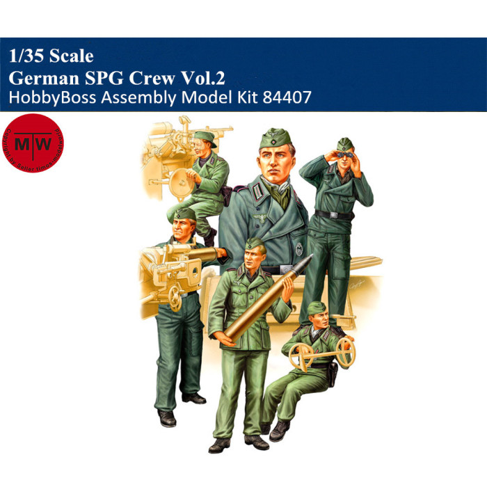 HobbyBoss 84407 1/35 Scale German SPG Crew Vol.2 Soldier Figures Military Plastic Assembly Model Kits