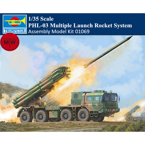 Trumpeter 01069 1/35 Scale PHL-03 Multiple Launch Rocket System Military Plastic Assembly Model Kits