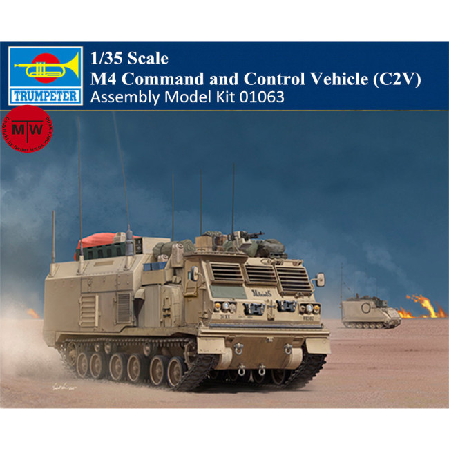 Trumpeter 01063 1/35 Scale M4 Command and Control Vehicle (C2V) Military Plastic Assembly Model Kits