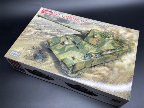 Amusing Hobby 35A012 1/35 Scale German Panther II Prototype Design Plan Military Plastic Tank Assembly Model Kit