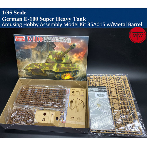 Amusing Hobby 35A015 1/35 Scale German E-100 Super Heavy Tank Assembly Model Kit w/Metal Barrel