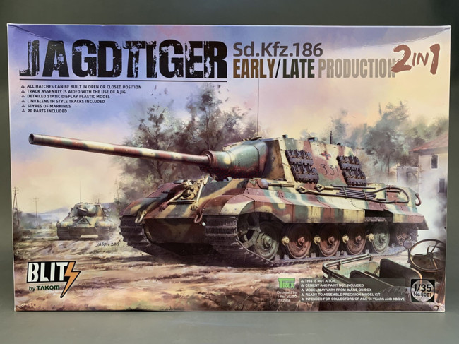 Takom 8001 1/35 Scale Sd.Kfz.186 Jagdtiger Early/Late Production 2in1 Tank Military Plastic Assembly Model Kits