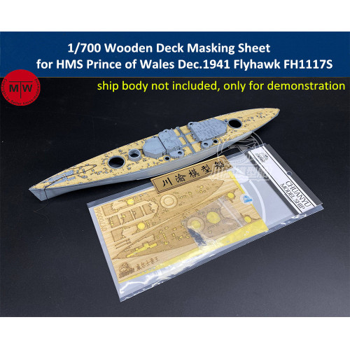1/700 Scale Wooden Deck Masking Sheet for HMS Prince of Wales Flyhawk FH1117S Ship Model CY700066