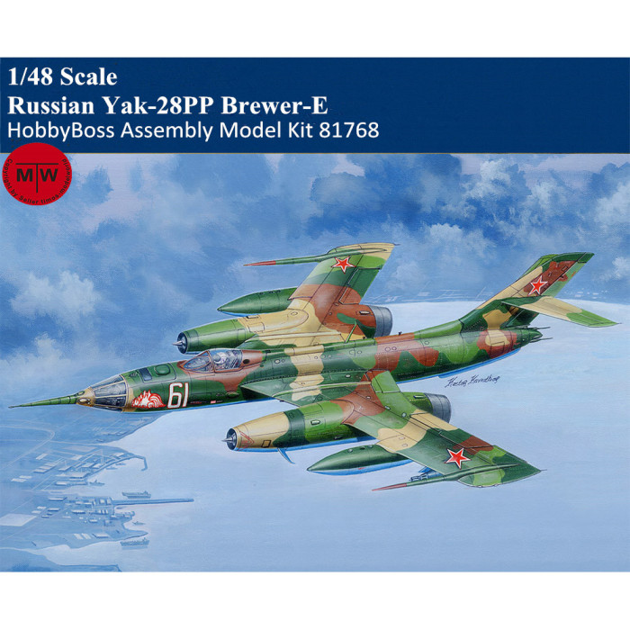 HobbyBoss 81768 1/48 Scale Russian Yak-28PP Brewer-E Military Plastic Aircraft Assembly Model Kits
