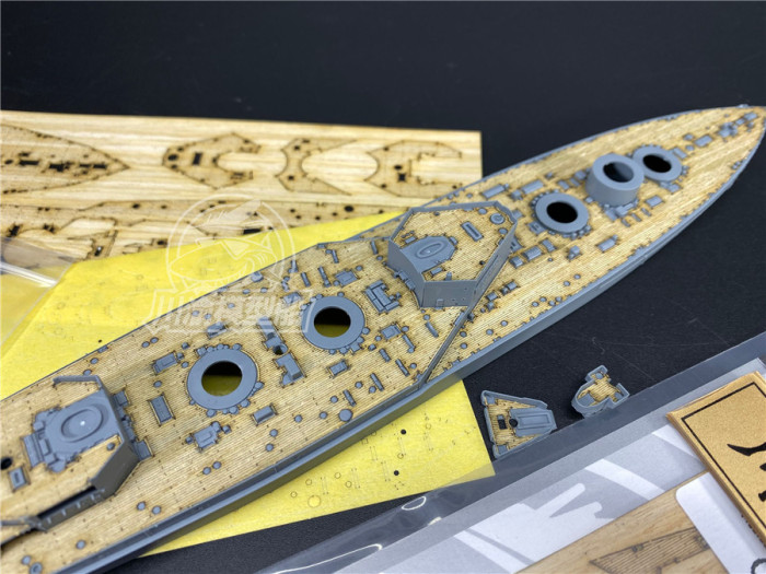 Wooden Deck & Masking Sheet for Flyhawk FH1310S 1/700 Scale HMS Agincourt Battleship Model 