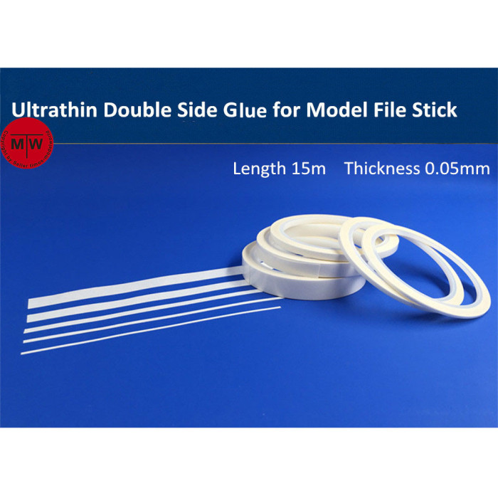 GALAXY Tools 0.05mm Double Side Glue for Model File Stick 2mm/3mm/5mm/10mm/15mm/21mm T05B