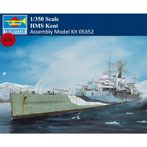 Trumpeter 05352 1/350 Scale HMS Kent Heavy Cruiser Military Plastic Assembly Model Kits