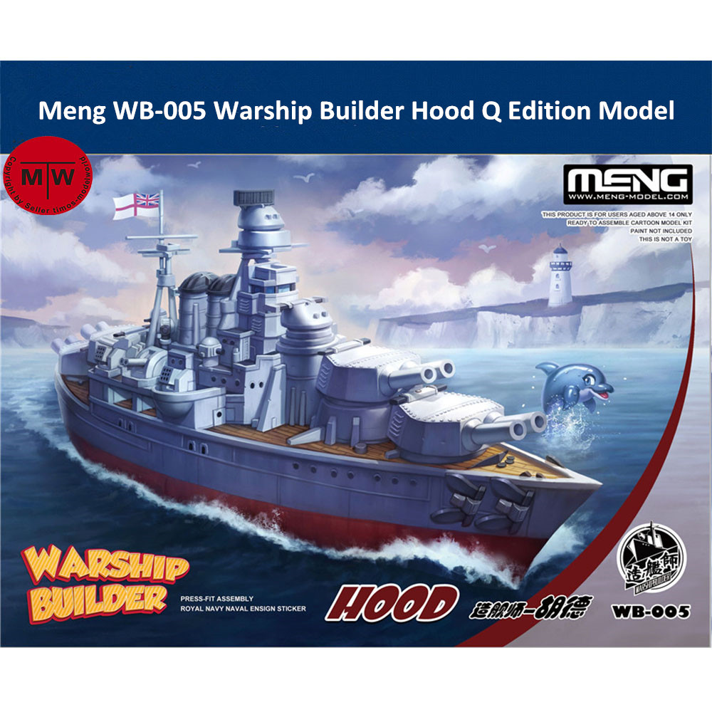 Meng WB-002 Warship Builder Scharnhorst Q Edition Model Kit W/ Wooden Deck
