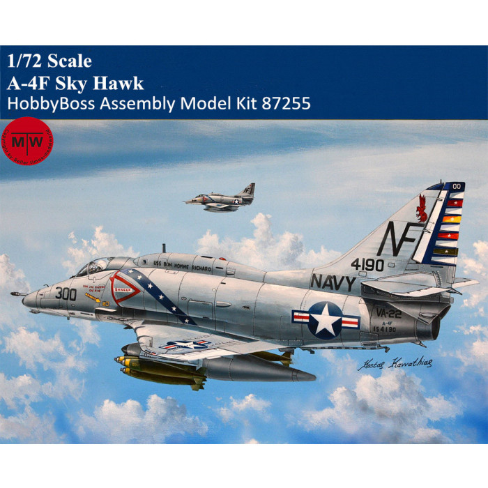 HobbyBoss 87255 1/72 Scale A-4F Sky Hawk Military Plastic Aircraft Assembly Model Kits