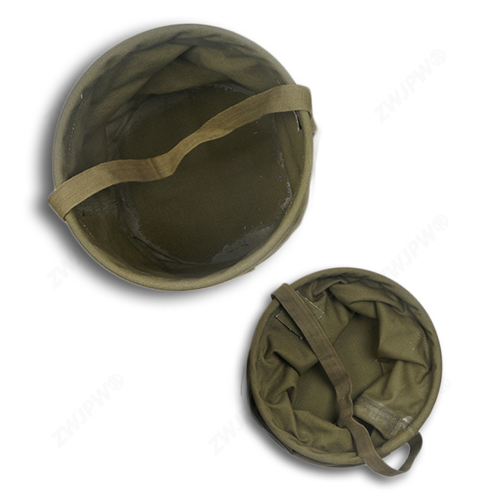 WWII US Army Canvas Collapsable Jeep Water Bucket Bag Green (capacity of 18 litres) TMW00097