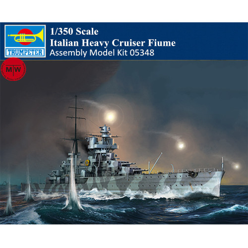 Trumpeter 05348 1/350 Scale Italian Heavy Cruiser Fiume Military Plastic Assembly Model Kits