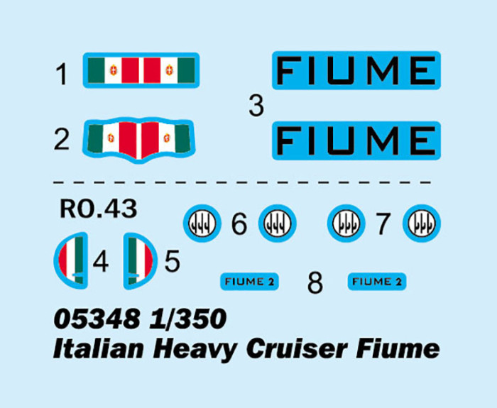 Trumpeter 05348 1/350 Scale Italian Heavy Cruiser Fiume Military Plastic Assembly Model Kits