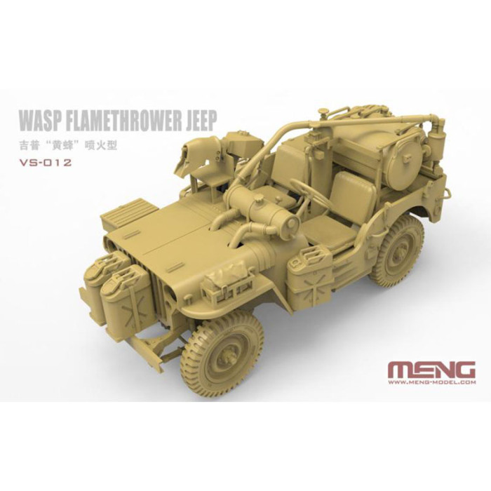 Meng VS-012 1/35 Scale WASP Flamethrower Jeep Military Plastic Assembly Model Kits