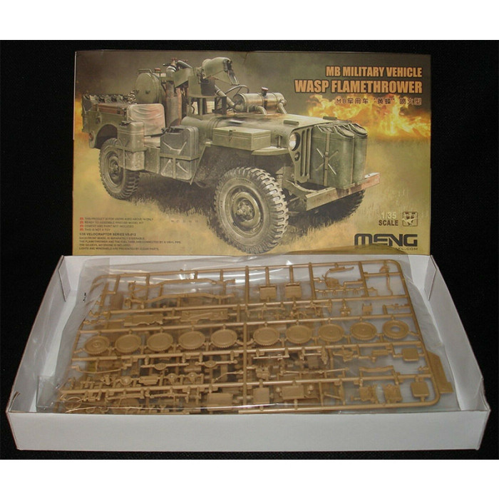 Meng VS-012 1/35 Scale WASP Flamethrower Jeep Military Plastic Assembly Model Kits
