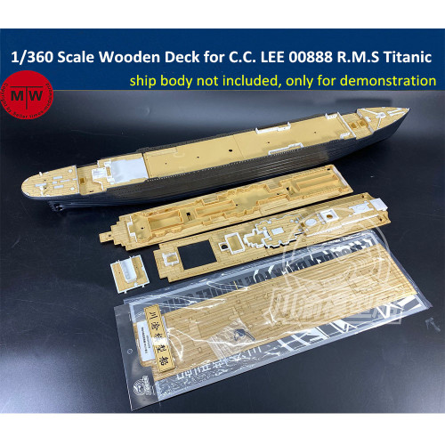 Chuanyu 1/360 Scale Wooden Deck for C.C. LEE 00888 R.M.S Titanic Model Ship CY350075