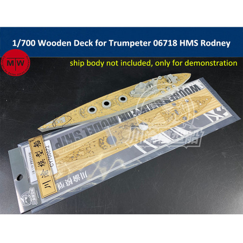 1/700 Scale Wooden Deck for Trumpeter 06718 HMS Rodney Model Ship CY700072