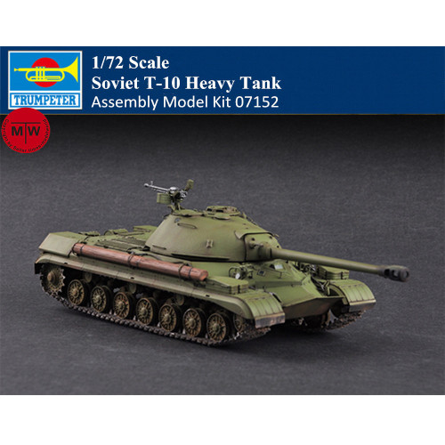 Trumpeter 07152 1/72 Scale Soviet T-10 Heavy Tank Military Plastic Assembly Model Kits