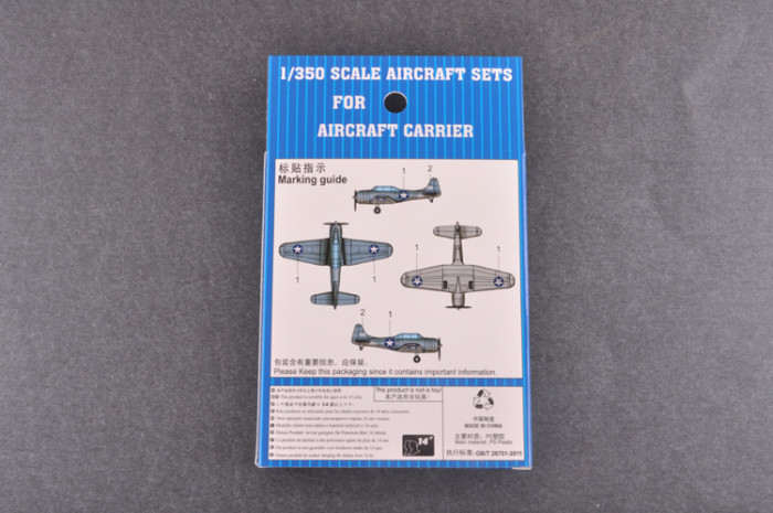Trumpeter 06404 1/350 Scale SBD-3 Dauntless(Pre-painted) Military Plastic Aircraft Sets for Aircraft Carrier Model