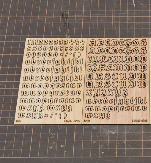 LIANG-0202/0203/0204/0205 3D Alphabet & Number Tools for Dioramas Model