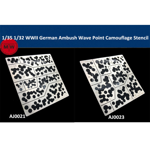 1/35 1/32 Scale WWII German Ambush Wave Point Camouflage Leakage Spray Stenciling Template Hobby Military Model Tools