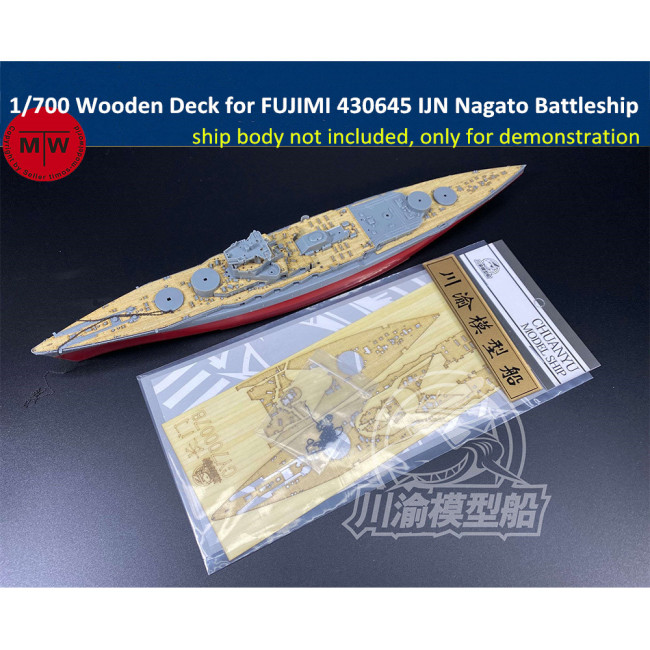 Chuanyu CY700078 1/700 Scale Wooden Deck for FUJIMI 430645 IJN Nagato Battleship Model Kit 
