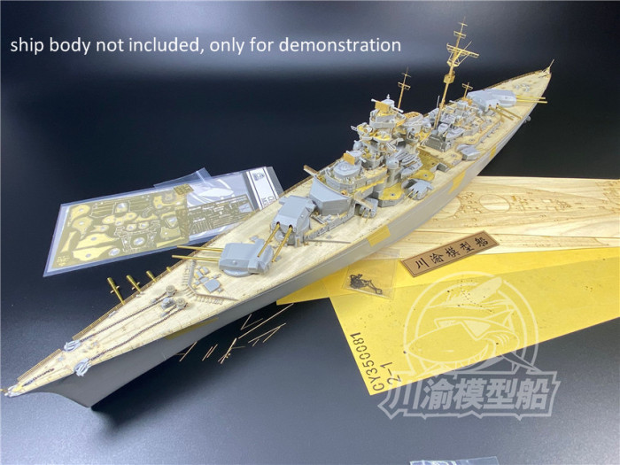 Chuanyu Model 1/350 Scale Upgrade Set Detail Set for Trumpeter 05358 German Bismarck Battleship Model Kit CYE022