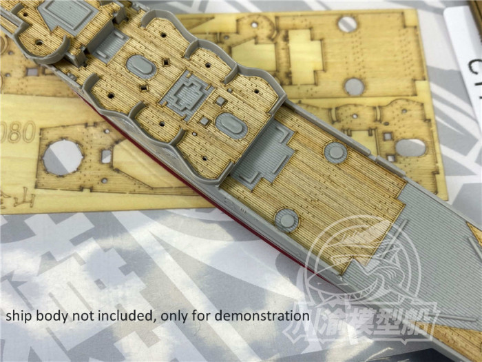 Chuanyu CY700080 1/700 Scale Wooden Deck for Trumpeter 05747 USS San Francisco CA-38 1944 Model Ship