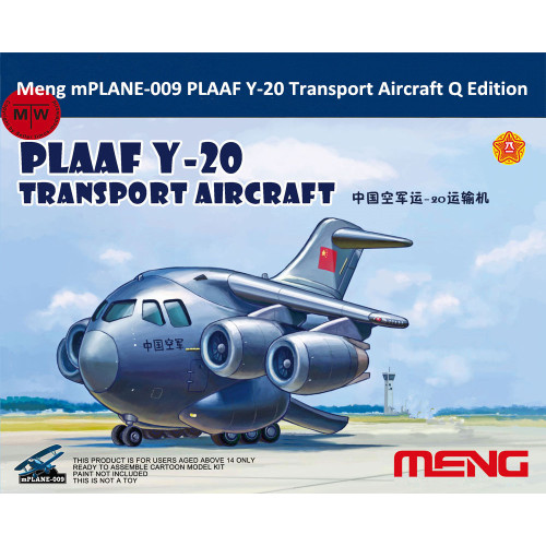 Meng mPLANE-009 PLAAF Y-20 Transport Aircraft Q Edition Plastic Assembly Model Kit