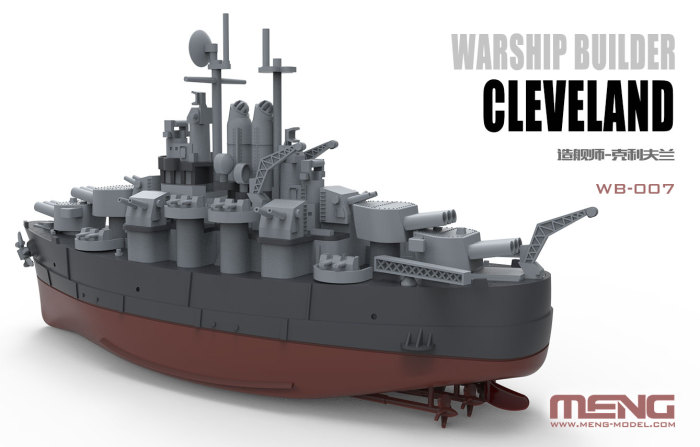 Meng WB-007 Warship Builder Cleveland Q Edition Cute Plastic Assembly Model Kit