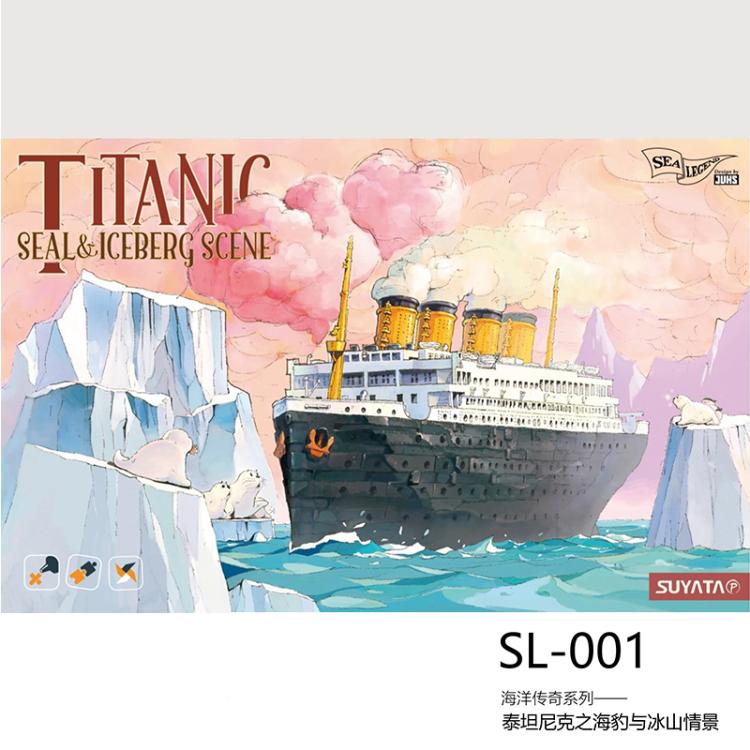 Suyata SL-002 Titanic Seal Iceberg/Port Vehicle Scene Q Edition Model Kit 