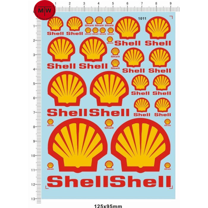1/18 1/12 1/24 1/20 1/43 Scale Model Decals Shell