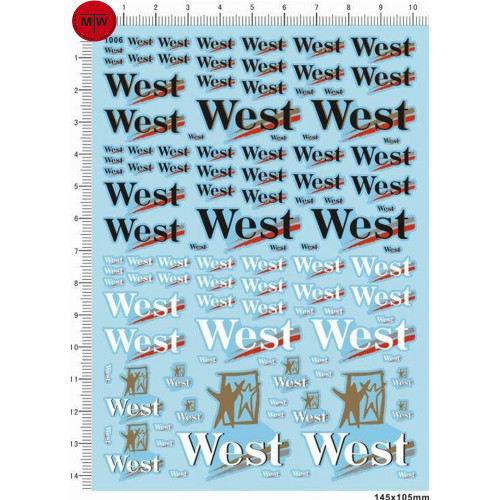 1/18 1/12 1/24 1/20 1/43 Scale Model Decals West