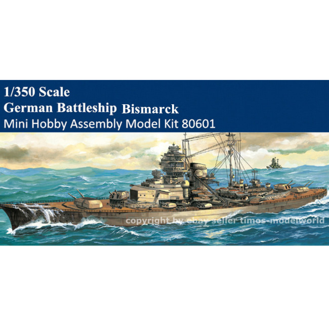 Big Sale Mini Hobby 80601 1/350 Scale German Battleship Bismarck Military Plastic Assembly Model Kits